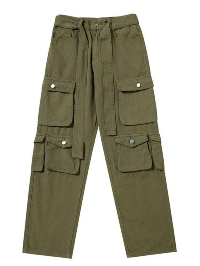 Army Green Cargo Pants - Black _ M