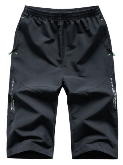Summer Sports Cropped Trousers Quick-drying Large Size 7XL 8XL Men's Casual 3_4 Pants Thin Workout