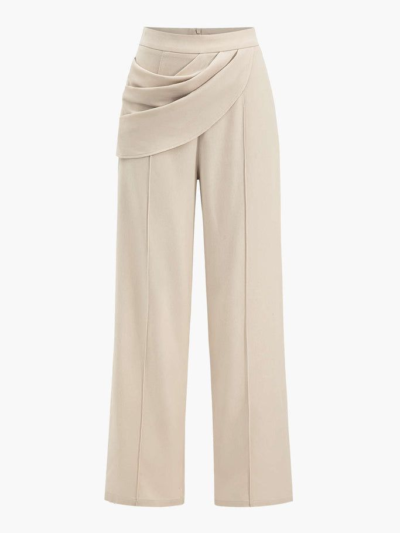 Solid Asymmetrical Trousers